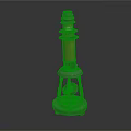 Retro microscope compound microscope magnifying glass experimental equipment 3d model
