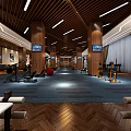 Spacious Fitness Gym Interior With Various Exercise Equipment And Wooden Ceiling Design