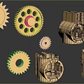 Golden Hardware Tools Gears and Mechanical Parts with Diverse Shapes and Sizes