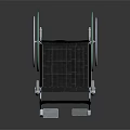 Modern Wheelchair Design With Black Padded Seat Silver Frame And Durable Wheels
