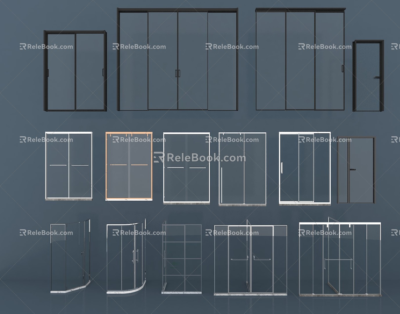 Modern shower room model