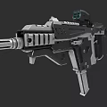 Futuristic Tactical Weapon Featuring Mechanical Design Advanced Sight And Sleek Finish 3d model