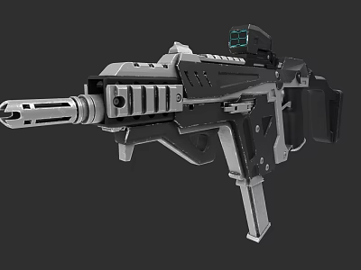 Sci-fi Kriss Vector submachine gun gun hard surface weapon 3d model