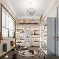 Pet Shop In Mall With Cats Display Shelves Pet Supplies And Decorative Elements