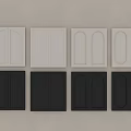 Different Designs Of Cabinet Door Panels In White And Black With Arched And Rectangular Shapes