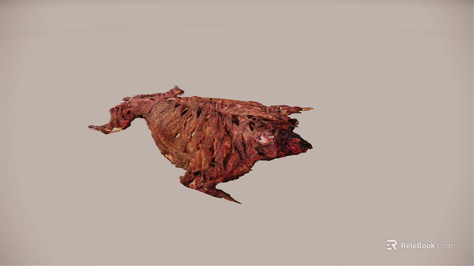 Roasted Meat Food With Crispy Exterior And Juicy Interior Texture 3d model 