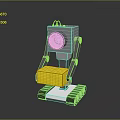 Industrial Robot Single Wheel Robot Double Wheel Robot Assistant Small Robot 3d model