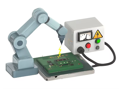 Mechanical arm circuit board industrial robot AI intelligent factory intelligent factory 3d model