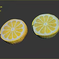 Fresh Sliced Lemons With Bright Yellow Flesh And White Rind On Dark Surface