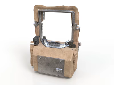Mechanical Equipment With Metal Frame Structure And Fibrous Wrapping Parts 3d model
