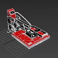 Orange And Black Industrial Heat Press Machine With Digital Display And Flatbed