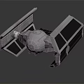Star Wars Imperial Pilot Character And Alien Creature With TIE Fighter Black Wings Model