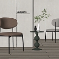 Calligaris Dining Chair Single Chair Leisure Chair 3d model