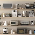 Functional Switch Panels For Various Kitchen Appliances On Storage Shelves