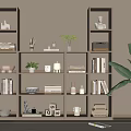 Modern Storage Rack Cream Storage Rack 3d model