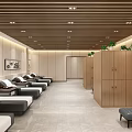 SPA Sauna Modern Relaxation Area With Recliners And Art Decor