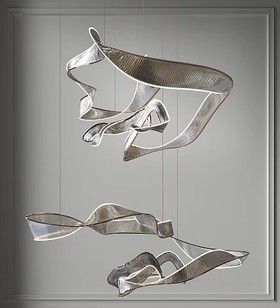 Modern chandelier art chandelier art streamer chandelier creative glass chandelier main lamp lamps 3d model