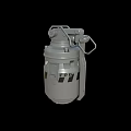 Tactical Gray Military Grenade Weapon Featuring Metal Structure And FDG Marking 3d model