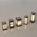 Stylish Outdoor Lights with Various Lantern Designs and Illuminated Warm Glow