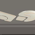 Modern Minimalist Ceiling Light With Curved Design And Soft LED Glow For Home Decor