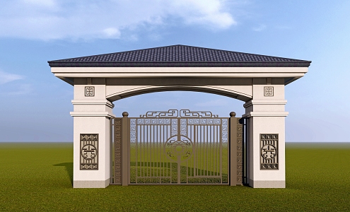 European-style gate 3d model