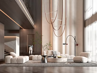 Quiet Duplex Living Room Living Room 3d model