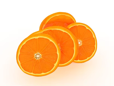 Fresh Juicy Orange Slices With Vibrant Color And Tasty Fresh Appeal 3d model