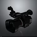 Professional Digital Video Camera With High Definition Optic Lens And Ergonomic Handgrip 3d model