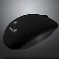 Genius Black Ergonomic Optical Computer Mouse For Daily Office And Home Use 3d model