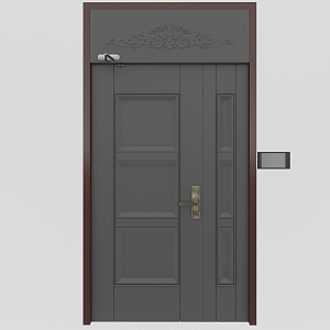 Entry door double door three seven doors 3d model