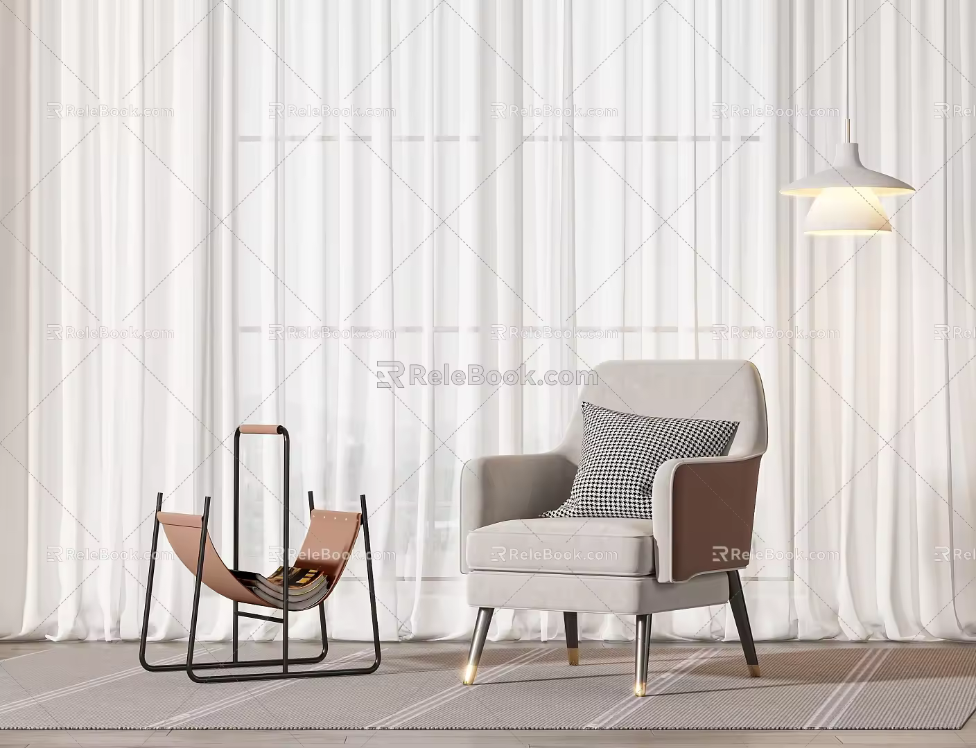 Modern single sofa 3d model