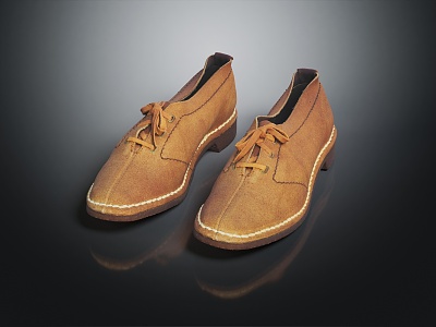 Modern Shoes Men's Shoes Leather Shoes 3d model