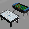 Family Fun Indoor Tabletop Play Equipment With Foosball And Air Hockey Tables