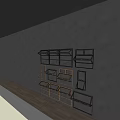Modern window combination window glass window floor-to-ceiling window balcony window folding window stainless steel sliding window push-open window door and window 3d model