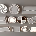 Modern Various Shapes Ceiling Lights with Different Designs for Interior Decoration 3d model