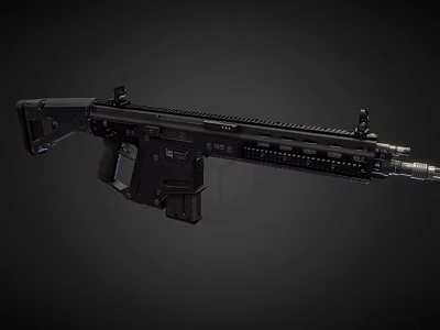 Modern Black Tactical Assault Rifle Featuring Detailed Design Rail System And Magazine 3d model