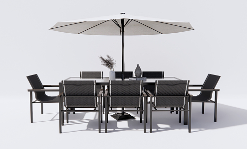 Modern Outdoor Table and Chair Outdoor Leisure Table and Chair 3d model