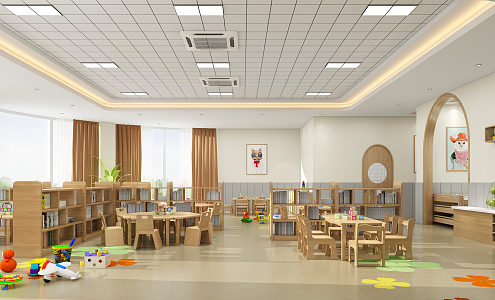 Nordic Kindergarten Classroom 3d model