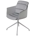 Modern Leather Chairs In Brown Light Gray And Black With Metal Legs Design