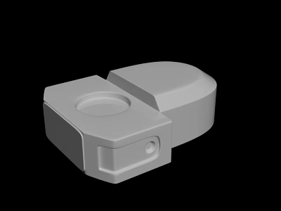 Modern Public Facility 3D Model Featuring Square Structure And Circular Opening Design 3d model