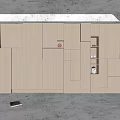 Modern Light Wood Sofa Backdrop Wall With Geometric Panels Built-in Shelves And Soft Lighting