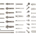 Assorted Hardware Tools Including Bolts Screws Nails Hooks for DIY Projects 3d model