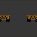 Yellow Heavy Duty Trailer Chassis With Multiple Wheels For Transport Use
