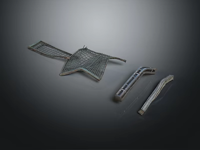 Durable Industrial Equipment Components With Mesh Structure And Tubular Parts 3d model