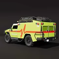 Modern off-road RV crossing car field rescue car 3d model
