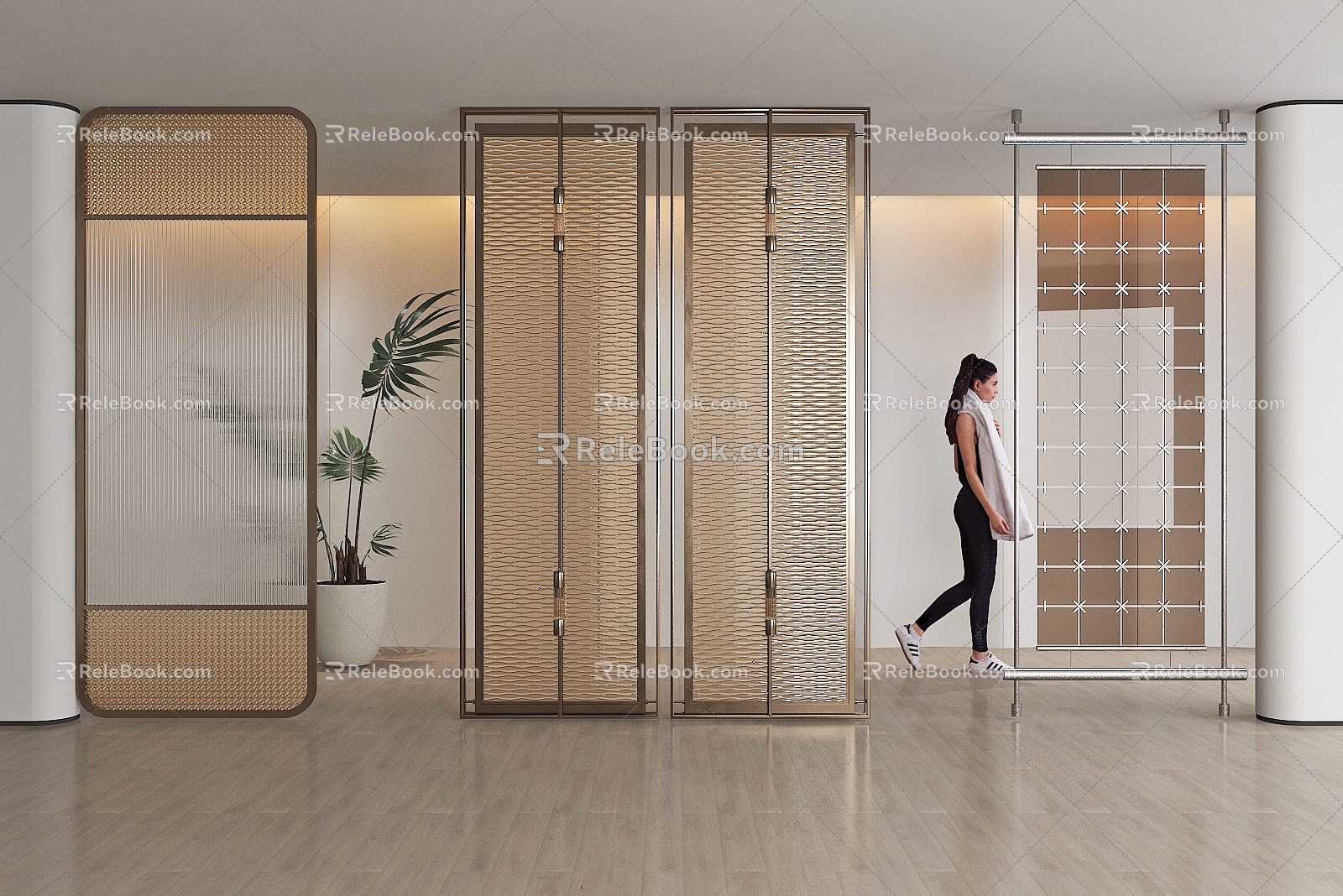 Light Luxury Metal Partition Screen model