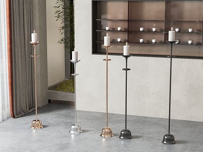 Modern candlestick candle floor lamp combination model