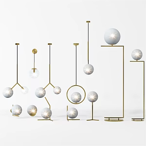 Light Luxury Lighting Combination Floor Lamp 3d model
