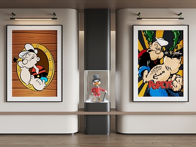 Cartoon Hanging Paintings Cartoon Hanging Paintings Children Hanging Paintings 3d model