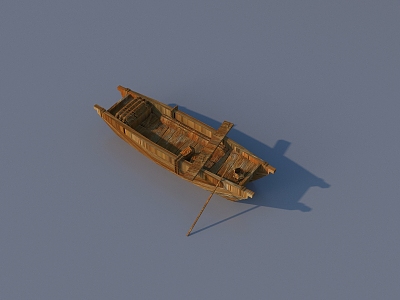 Wooden Boat 3D Model 3d model